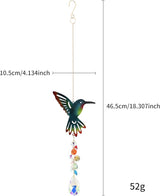 Hummingbird Crystal Suncatcher, Hanging Garden Suncatchers, Hummingbird Crystal Decoration for Window & Garden, Decorative Hanging Ornament