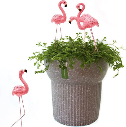 4 Pcs Pink Flamingo Garden Statues – Stylish and Vivid Lawn Decorations with Fine Details Suitable for Yards, Patios, and Gifts