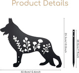 German Shepherd Garden Stake - Handcrafted Outdoor Decor for Dog Lovers, Durable Yard Art Statue