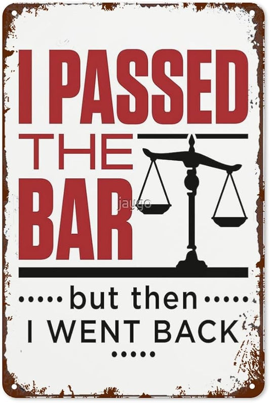 patio wall decor I Passed the But Then I Went Back Passer vintage signs metal Metal Decorative Wall Art with Funny and Inspirational Life Quotes for Home,Office,Yard,Kitchen,Bedroom Cafe 8X12inch