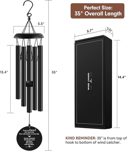 YOUNTASY Wind Chimes for Loss of Loved One Prime, Windchimes in Memory of a Loved One, Father Mother Bereavement/Sympathy/Memorial Gifts for Remembrance, 35in