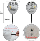 Cemetery Flowers for Grave Angel and Cross Cemetery Cemetery Memorial Vase, Cemetery Flower Grave,2-Piece Angel Cemetery vase with Iron Spikes,Garden Decoration Memorial Gift for Lost Love (1white)