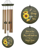 ASTARIN Wind Chimes Outdoor for The Loss of Mom Dad, Personalized Customized WindChimes for Loss of Loved One, Memorial Wind Chime as Sympathy Gift, Home Garden Patio Décor, 36''(Produced in USA)