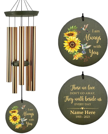 ASTARIN Wind Chimes Outdoor for The Loss of Mom Dad, Personalized Customized WindChimes for Loss of Loved One, Memorial Wind Chime as Sympathy Gift, Home Garden Patio Décor, 36''(Produced in USA)