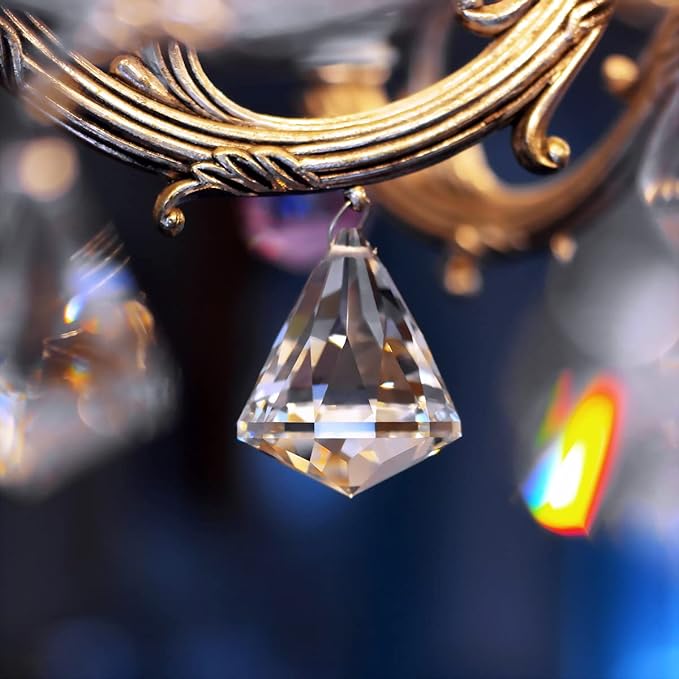 Top K9 Crystal Ball Prism Diamond Suncatcher for Window Hanging Chandelier Prism Rainbow Maker, Feng Shui Decor 30/40mm Pack of 7 (Clear)