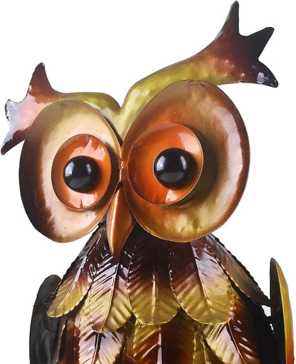 Owl Statue Creative Owl Sculpture Garden Decoration Metal Yard Art for Yard Outdoor Decoration
