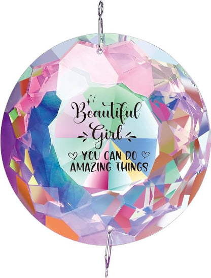 Gifts for Women,Inspirational Crystal Sun Catcher Gifts Motivational Crystal Decoration Gift for Women Graduationg Christmas Birthday