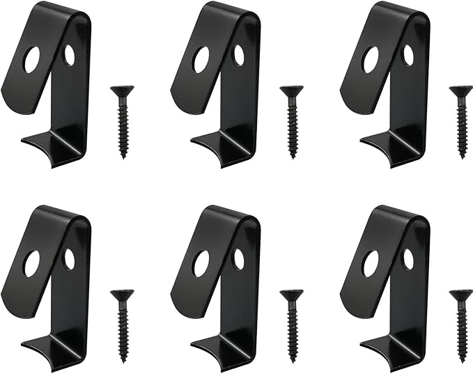 CHENJIN 6PCS Terracotta Flower Pot Wall Hooks with Screws Heavy Duty Metal Plant Hanger Secures Standard 5-8 Inch Pots for Balcony Outdoor Garden Patio Decor Display