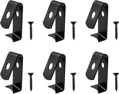 CHENJIN 6PCS Terracotta Flower Pot Wall Hooks with Screws Heavy Duty Metal Plant Hanger Secures Standard 5-8 Inch Pots for Balcony Outdoor Garden Patio Decor Display