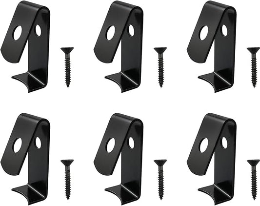 CHENJIN 6PCS Terracotta Flower Pot Wall Hooks with Screws Heavy Duty Metal Plant Hanger Secures Standard 5-8 Inch Pots for Balcony Outdoor Garden Patio Decor Display
