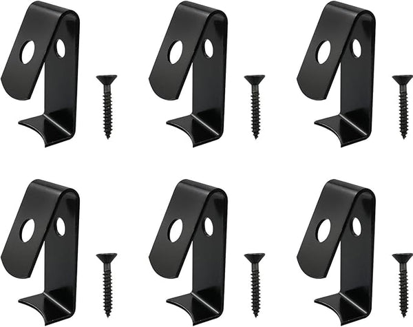 CHENJIN 6PCS Terracotta Flower Pot Wall Hooks with Screws Heavy Duty Metal Plant Hanger Secures Standard 5-8 Inch Pots for Balcony Outdoor Garden Patio Decor Display