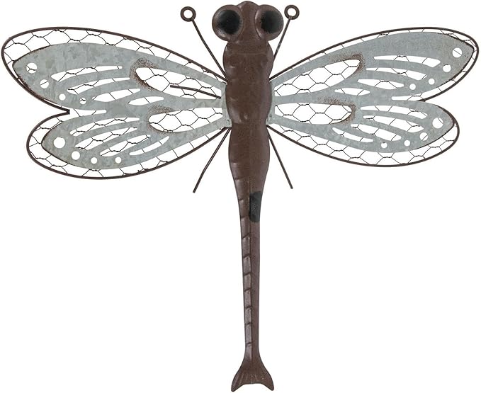 Hobby Lobby Metal Wall Art, Spring, Garden, Indoor/Outdoor (Brown/Silver Dragonfly)