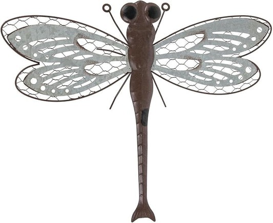 Hobby Lobby Metal Wall Art, Spring, Garden, Indoor/Outdoor (Brown/Silver Dragonfly)