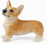 Brown Corgi Statues Outdoor Decorative, Dog Memorial Statue for Yard Lawn Patio Porch, Garden Pet Grave Marker Figures,