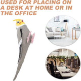 Totority Realistic Cockatiel Ornament 3.74In Solid Bird Figurine Lifelike Parrot Model for Home Office Outdoor Decor Wildlife Sculpture