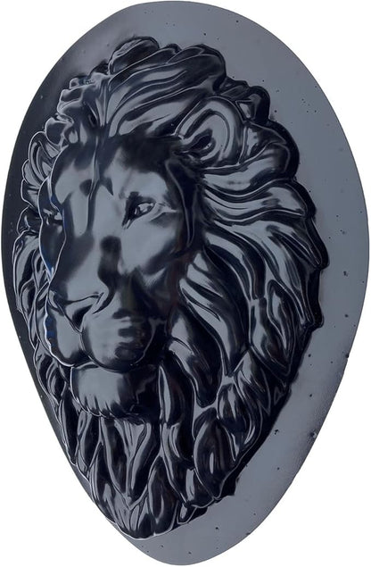 AUTUMN Lion's Head Garden Decor Mold, Concrete Cement Plaque Mold, Lion's Face Form for Garden Figure, DIY Outdoor Décor