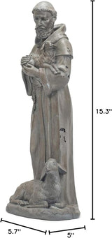 Roman 15.25" H Saint Francis Garden Statue