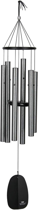 Woodstock Chimes Signature Collection, Bells of Paradise, Antique Silver 32", Decor Designs Wind Chimes for Outdoor, Patio, Home or Garden Décor (BPMAS)