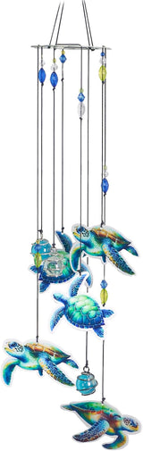 Spoontiques Sea Turtle Wind Chime - Outdoor Garden Décor - Decorative Chimes for Yard, Garden, Backyard and Patio Decoration