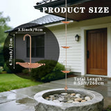 8.5FT Rain Chains with 10 Umbrella Rain Chain Cups, Rain Catcher for Gutters, Decorative Copper Rainwater Diverter Rain Chimes for Garden Decor, Replacement for Outside Gutter Downspouts in Spring