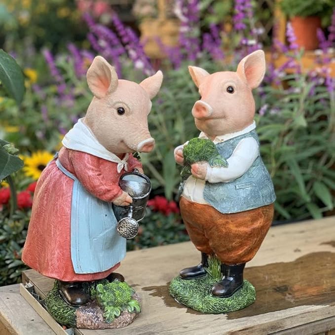 Garden Ornaments Decor Statue Outdoor,Art Sculpture Ornaments Statues Sculptures Outdoor Garden Art Sculpture Doll Resin Crafts Gardening Yard Decoration-B