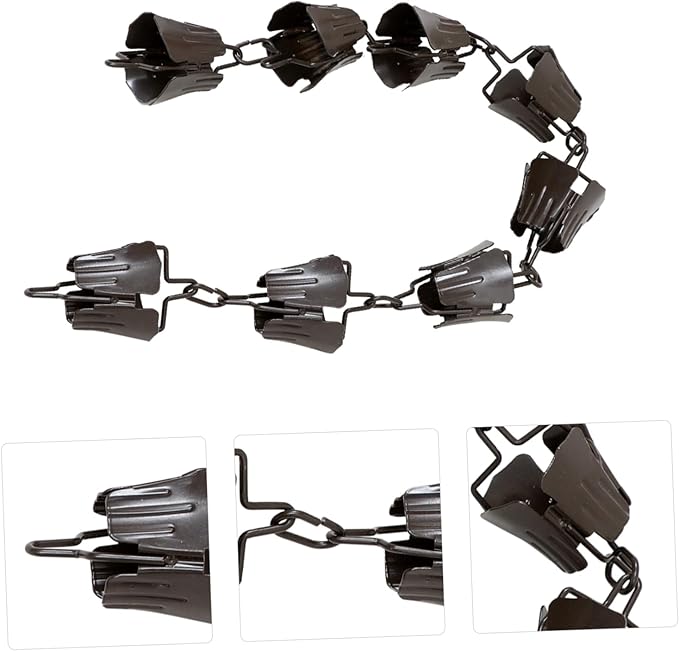 Gutter Rain Chain Metal Art Rain Chain Flower Shape Bell Decor Decorative Downspout Rain Chain for Outside