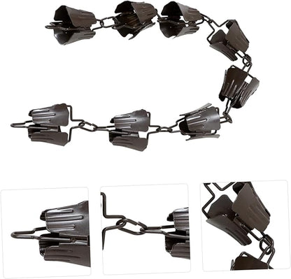 Gutter Rain Chain Metal Art Rain Chain Flower Shape Bell Decor Decorative Downspout Rain Chain for Outside