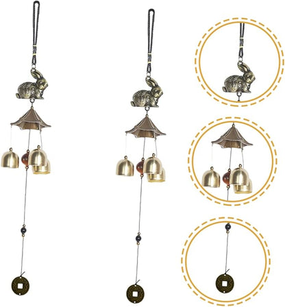 Happyyami 4 Pcs Windchime Extra Large Wind Chimes Crystal Decor Outdoor Decor Small Wind Chimes Retro Home Decor Decorative Wind Chime Outside Wind Chime Yard Wind Chime Indoor Metal Blower