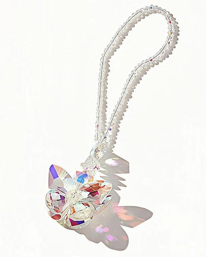 Sun Catchers for Windows Hanging, Crystal Butterfly Suncatchers for Window Garden Christmas Tree Wedding Party Patio Backyard Car Home Indoor/Outdoor Decoration Gift (1, Butterfly)