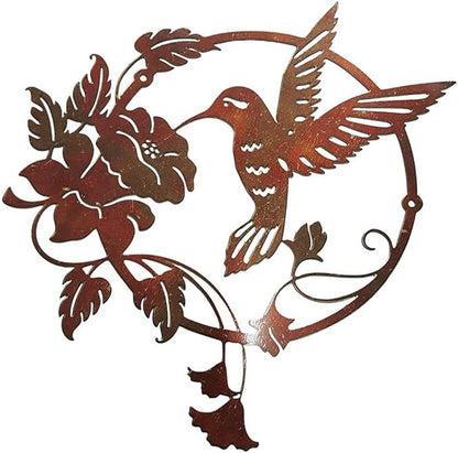 HomeSoGood Metal Iron Art Flying Bird Pendant Wall Hanging Sculpture for Garden Yard Vintage Decor Ornament for Indoor Outdoor Home(Brown)