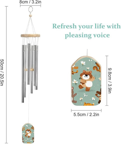 Large Aluminium Wind Chimes 20.5" Inches Cartoon Animal Patterns Wind Chimes for Outside Memorial Wind Chimes Sympathy Wind Chime for Outdoor Garden Patio Decoration