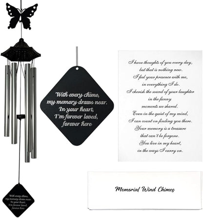 Sympathy Wind Chimes for Loss of Loved One, Memorial Gift with Soothing Tones, Bereavement Garden Decor for Healing & Remembrance, Thoughtful Outdoor Tribute