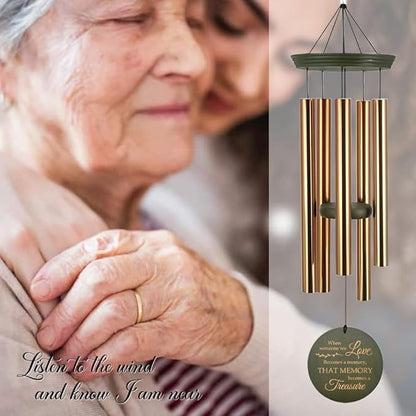 ASTARIN Personalized Tree of Life Memorial Wind Chiems, Sympathy Gift Outdoor Deep Tone Wind Chimes for Loss of Loved One Mom, Hanging on The Porch Garden Patio Yard(Produced in USA)