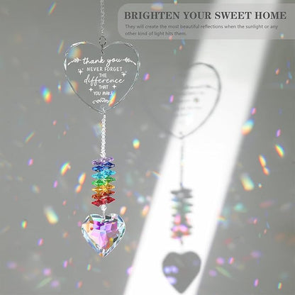Thank You Gifts, Crystal Suncatcher Thank You Gifts for Women, Never Forget Appreciation Gifts Ornament, Women Gifts for Coworkers Teacher Boss Nurse Friend Keepsake