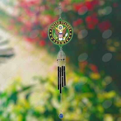 Red Carpet Studios Windchimes Patriot Military Wind Chime, 23" Long, United States Army