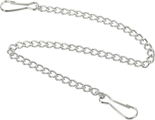 MECCANIXITY Hanging Chain with Snap Clips 11.81 Inch Garden Plant Hangers for Signboard Chalkboard Basket Lantern Wind Chime, Stainless Steel Pack of 6