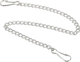 MECCANIXITY Hanging Chain with Snap Clips 11.81 Inch Garden Plant Hangers for Signboard Chalkboard Basket Lantern Wind Chime, Stainless Steel Pack of 4