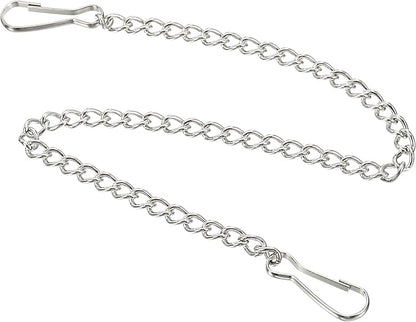 MECCANIXITY Hanging Chain with Snap Clips 11.81 Inch Garden Plant Hangers for Signboard Chalkboard Basket Lantern Wind Chime, Stainless Steel Pack of 4