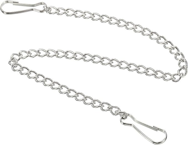 MECCANIXITY Hanging Chain with Snap Clips 11.81 Inch Garden Plant Hangers for Signboard Chalkboard Basket Lantern Wind Chime, Stainless Steel Pack of 4