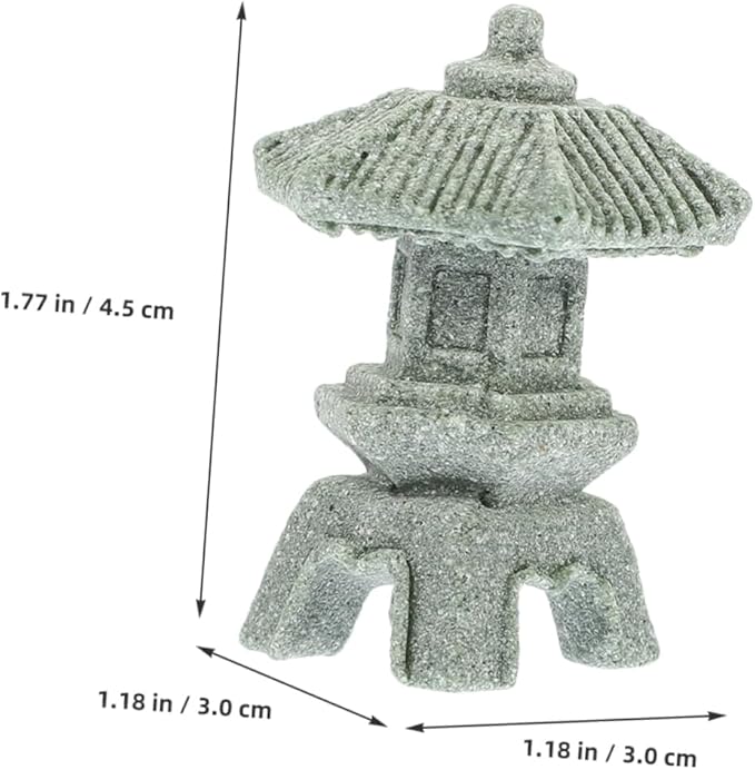 Yardwe 6pcs Stone Pagoda Statue for Garden Decor Micro Landscape Ornament Home Decoration