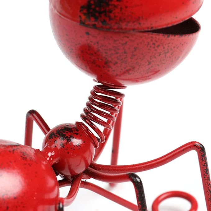 PROW® Gardening Metal Crafts Ant Garden Decoration 3D Metal Ant Garden Decoration Wall Art - Indoor and Outdoor Home Colorful Insect Sculptures Décor