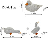 3PCS Garden Duck Statues Outdoor Decor, Garden Resin Duck Yard Decor Ornaments Goose Sculpture Statue for Pond, Fish Tank, Yard, Poolside Rockery Landscape Porch Decoration