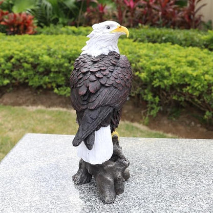 Bald Eagle Garden Statues, Outdoor Resin Sculptures, Christmas Animal Decor for Patio Porch Yard, Home Garden Desk Office Decor Art Figurine Ornament
