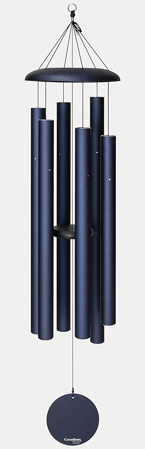 Corinthian Bells by Wind River - 60 inch Midnight Blue Wind Chime for Patio, Backyard, Garden, and Outdoor Decor (Aluminum Chime) Made in The USA