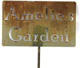 Classic Metal Garden Markers Clearance Items 20 to 33 Inches Tall (Amelie's Garden 21", Naturally Rusted)