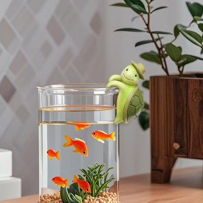 Cute Turtle Plant Pot Figurines Resin Hanging Statue Decorations for Home Garden Office Ornaments