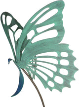 Modern Artisans American Made Large Butterfly Garden Sculpture/Stake - Verdi Green