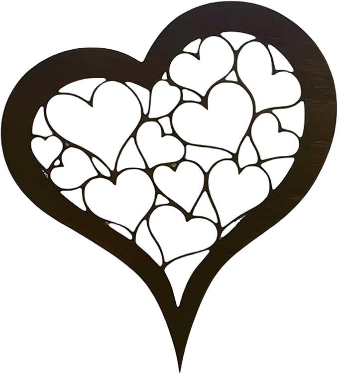 Rusty Stake Heart Statue Tree with Realistic Rusted Heart for Home and Garden Parterre Enhancement Yard Decoration
