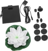 POPETPOP 1set Solar Lotus Fountain for Bird Bath Floating Water Lily Fountain for Garden Patio and Outdoor Spaces Attracts Birds Versatile Design
