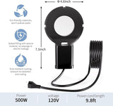 2PCS 250 Watt Bird Bath De-Icer with Thermostat, Cast Aluminum Submersible Chicken Water Heater, Heated Bird Bath, Power Cord 9.8 Ft